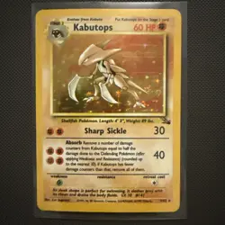 Pokemon Fossil 1st Edition - #9/62 Kabutops Holo (Rare) NM/LP - Image 1