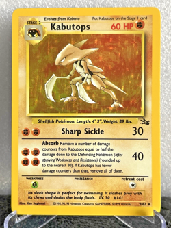 Kabutops Holo Rare 9/62 Fossil Set 1999 WOTC Pokemon TCG Vintage LP - Image 4