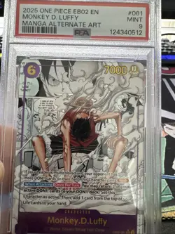 PSA 9 MINT One Piece Monkey D Luffy Manga Alternate Art EB02-061 English - Image 3