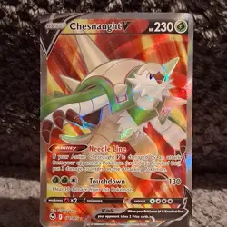 Pokemon TCG Chesnaught V Full Art Ultra Rare Holo 171/195 230 HP Swsh12 Card - Image 1