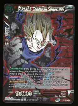 Vegeta Resolve Renewed CHAMPIONSHIP Gold Stamped Foil Dragon Ball Super Card NM - Image 1