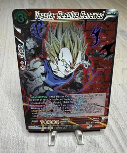 Vegeta Resolve Renewed CHAMPIONSHIP Gold Stamped Foil Dragon Ball Super Card NM - Image 2