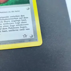 Pokemon TCG Karte Trainer Beere / Berry - 99/111 Neo Genesis Deutsch 1. Edition - Image 4