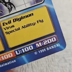 1999 Devimon Bo-02 Series 1 Booster Pair Digimon Card NM Digi-Battle Bandai TCG - Image 5