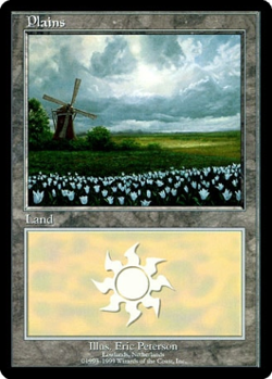 Magic MTG - Plains - Euro Lands - EXC - EN - Image 1