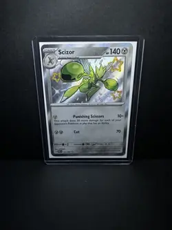 Scizor 191/091 Shiny Holo Pokemon TCG Paldean Fates NM - Image 1