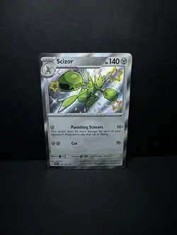 Scizor 191/091 Shiny Holo Pokemon TCG Paldean Fates NM - Image 2