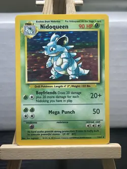 Nidoqueen Jungle Error No Symbol Holo 7/64 LP Rare WOTC Pokemon Card - Image 1