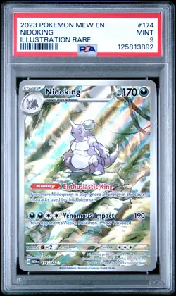 2023 POKEMON MEW EN-151 ILLUSTRATION RARE #174 NIDOKING PSA 9 - Image 1