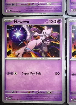*Set of 4* Mewtwo #59/142 - NM - Pokemon SV: Stellar Crown - Image 5