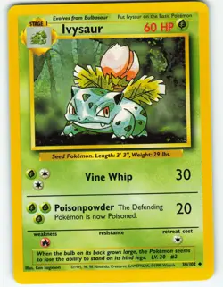 Ivysaur - 30/102 Base Set - Pokemon TCG - 1999 - Image 1