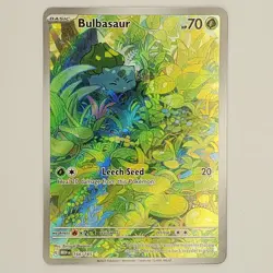 Pokemon Bulbasaur 166/165 Scarlet & Violet 151 Holo Illustration Rare Card - NM - Image 1