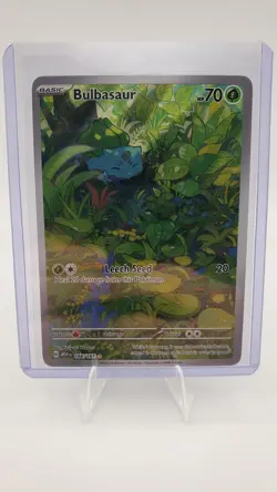 Pokemon Bulbasaur 166/165 Scarlet & Violet 151 Holo Illustration Rare Card - NM - Image 3