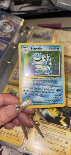 Blastoise 2/102 Base Set Holo Rare 100 HP English Pokemon Card WOTC - Image 4