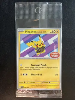 Pikachu 154/SV-P Berkemeja Batik Promo Indonesia Journey Pokemon TCG Sealed - Image 1