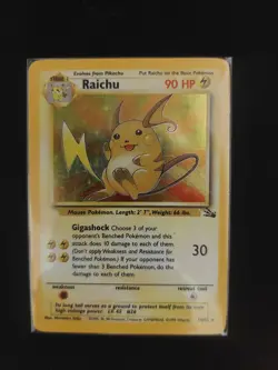 Raichu Fossil Set 14/62 Fossil Holo Pokemon TCG MP - Image 1