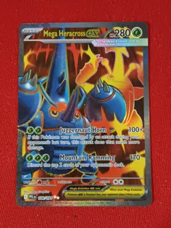 Pokemon TCG Mega Heracross EX 108/094 Phantasmal Flames Holo Ultra Rare 280 HP - Image 1