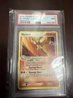 2005 Pokemon EX Emerald Blaziken Holo #1/106 PSA MINT 9 - Image 1