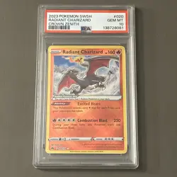 Pokemon TCG: Radiant Charizard 020/159 Crown Zenith Holo PSA 10 - Image 1