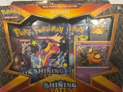 Pokemon Shining Fates Dedenne Mad Party Pin Collection Booster Packs Sealed 820650808685 - Image 3