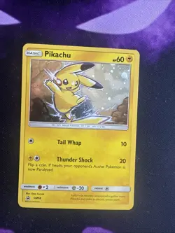 Pokemon Pikachu Promo Holo 2017 Sun & Moon Black Star SM98 - Image 1