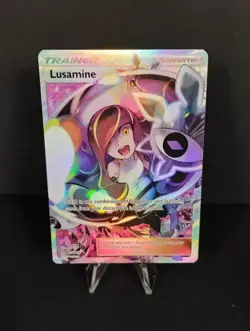 Pokemon Lusamine 153/156 Ultra Prism Holo Sun & Moon - Image 1