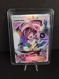 Pokemon Lusamine 153/156 Ultra Prism Holo Sun & Moon - Image 3