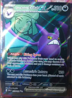 Pokemon TCG Team Rocket's Crobat EX 217/182 Destined Rivals - Image 1