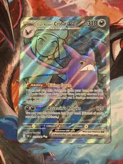 Pokemon TCG Team Rockets Crobat EX #217 Destined Rivals Holo - Image 1