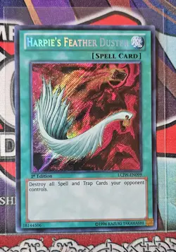 Yu-Gi-Oh! TCG Harpie's Feather Duster LCJW-EN099 1st Edition Secret Rare - Image 1