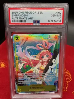 Shirahoshi (Alternate Art) OP12-102 One Piece Legacy of the Master PSA 10 - Image 1