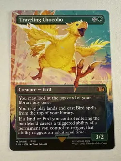Traveling Chocobo (Borderless) Final Fantasy MTG Mythic Mint - Image 1