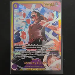 Bandai One Piece Card Game Monkey.D.Luffy EB02-061 Secret Rare 7000 Power Foil - Image 1