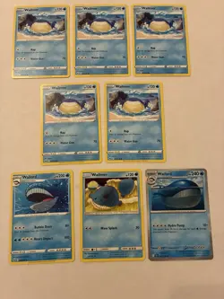 Lot Of 8 Wailmer and Wailord Pokemon Cards - Image 1