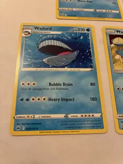 Lot Of 8 Wailmer and Wailord Pokemon Cards - Image 4