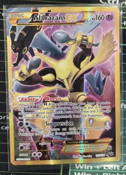 Alakazam EX Fates Collide 125/124 Full Art Holo Secret Rare Pokemon TCG Card - Image 1