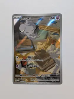 Pokemon Espurr Holo Card 095/088 FULL ART 60 HP English POR EN Psychic - Image 1