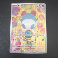 Pokemon Marill ASC 232/217 Full Art Holo Basic Aqua 70HP English TCG Card - Image 1