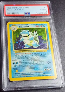 1999 Pokemon Game Blastoise Holo Card PSA 4 VG-EX 2/102 Wizards of the Coast - Image 2