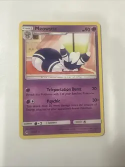Pokemon TCG Meowstic 45/131 Regular Rare SM Forbidden Light NM - Image 1