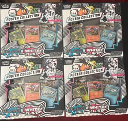 Pokemon TCG Black Bolt & White Flare Poster Collection Lot Of 4 Brand New Sealed - Image 1
