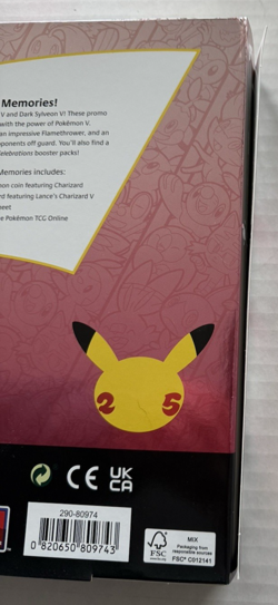Pokemon TCG 25th Anniversary Celebrations V Memories Collection Box - Image 3
