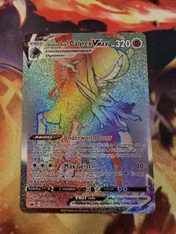 Pokemon Shadow Rider Calyrex VMAX 204/198 Chilling Reign SWSH SECRET RARE - Image 1