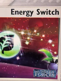 Pokemon TCG Energy Switch 84/100 Reverse Holo Unseen Forces Inverted Holo Error - Image 3