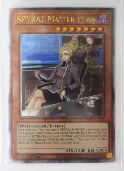 Yugioh Card SPYRAL Master Plan RA04-EN276 1st Edition Platinum Secret Rare NM - Image 1