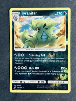 Tyranitar 85/181 Sm-Team Up Reverse Holo Pokemon Card NM - Image 2