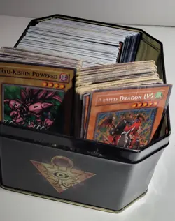 Yu-Gi-Oh! Tin of Random Cards Bulk Lot Dmg-LP Vintage-Mid Era - Image 1