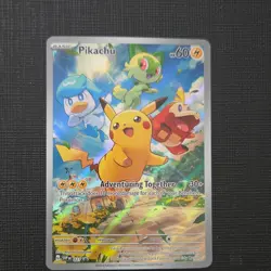 Pokemon Pikachu SVP 027 Black Star Promo Full Art Holo 60 HP Basic Card - Image 1