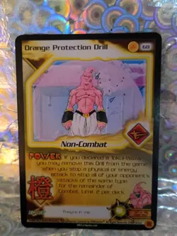 2003 Score CCG - TCG, 3 Star DBZ Card, Orange Protection Drill #68 Limited - Image 1
