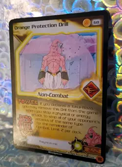 2003 Score CCG - TCG, 3 Star DBZ Card, Orange Protection Drill #68 Limited - Image 2